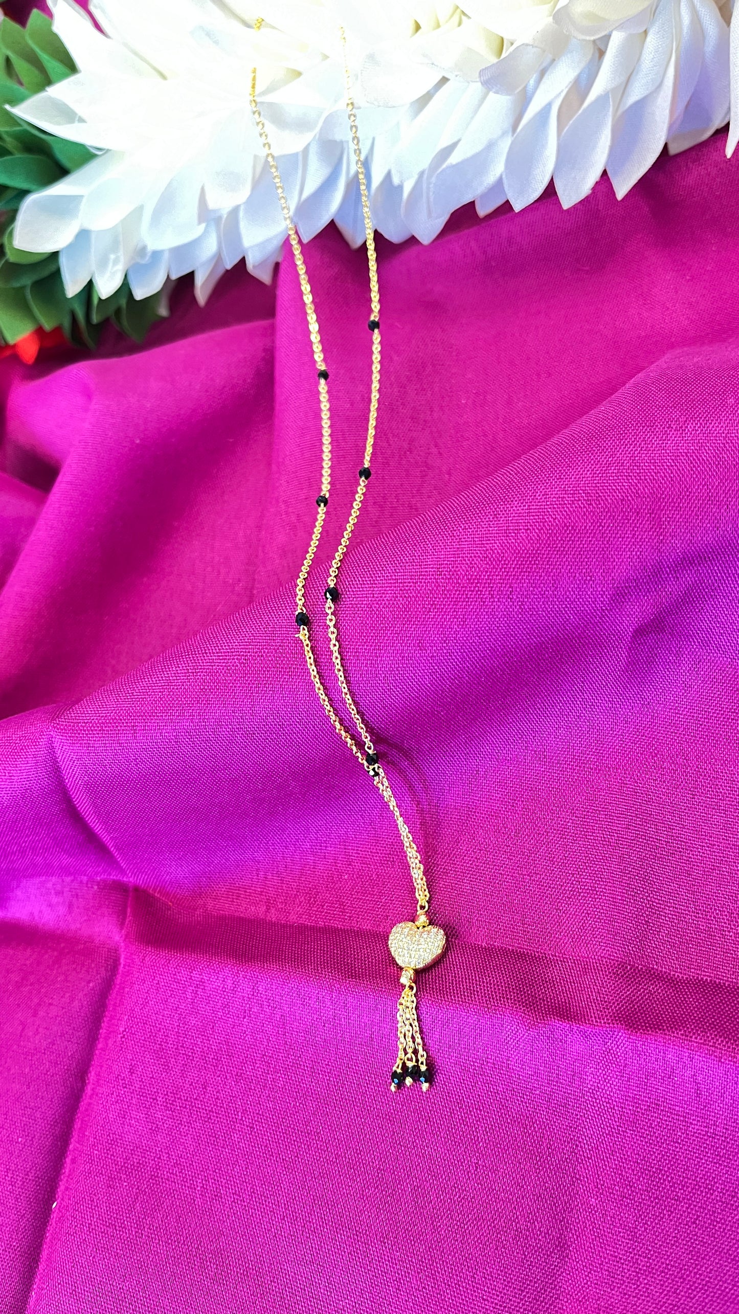 Myra Short Mangalsutra with heart shaped pendant