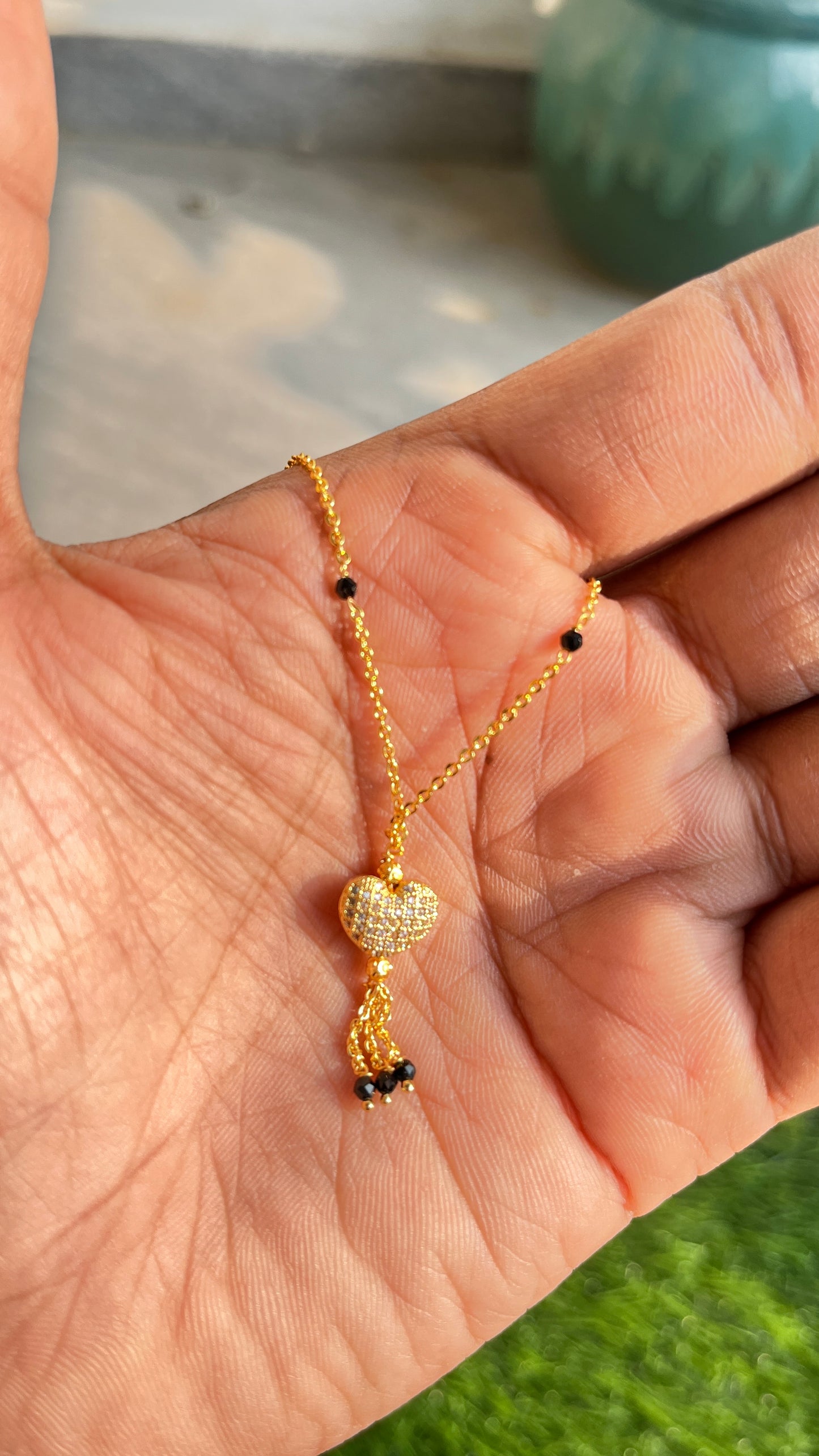Myra Short Mangalsutra with heart shaped pendant