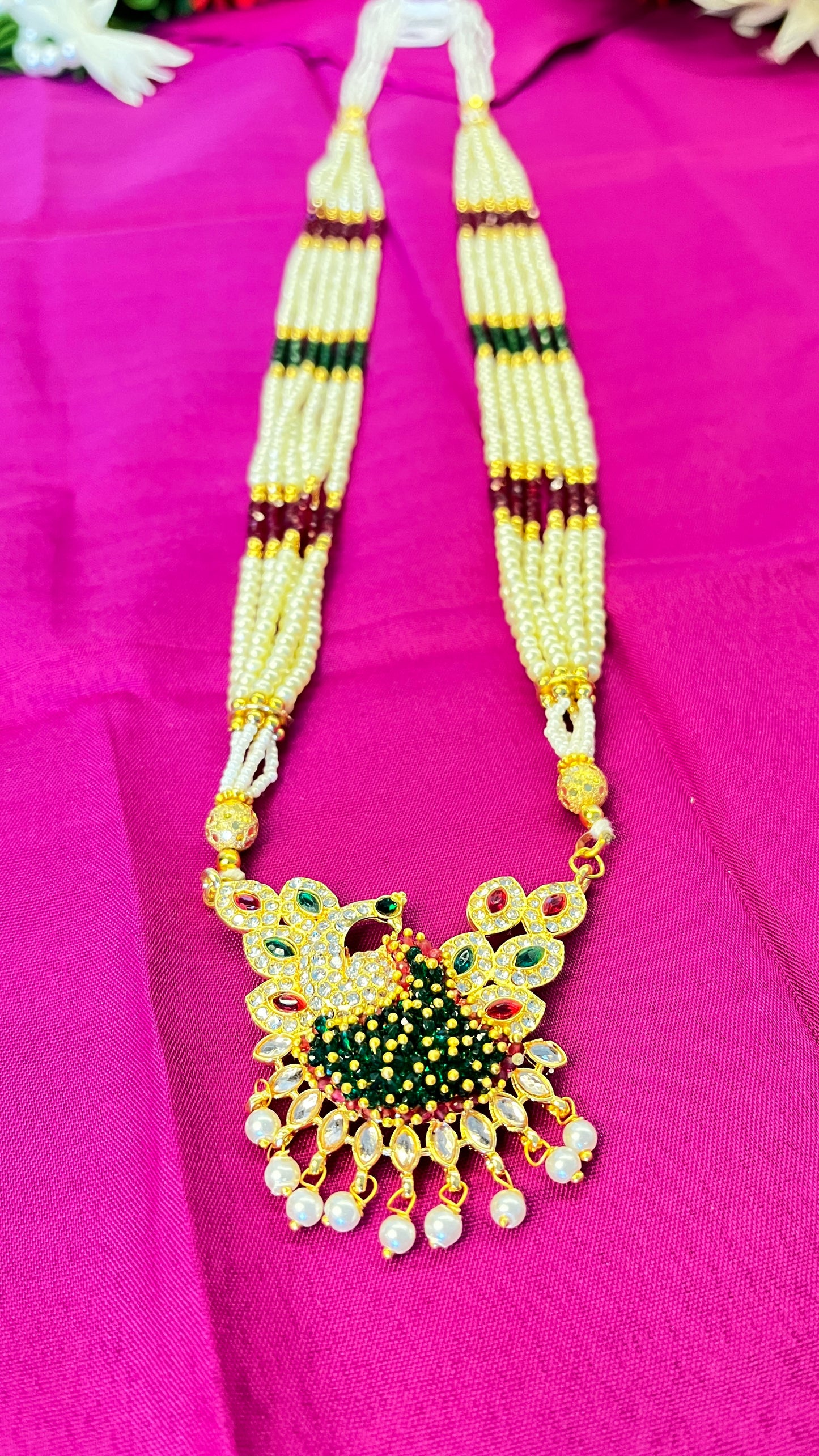Long peacock theme raani haar