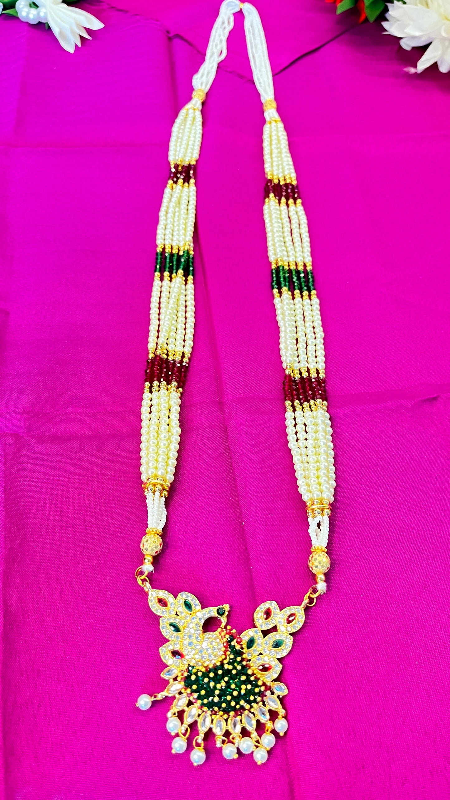Long peacock theme raani haar